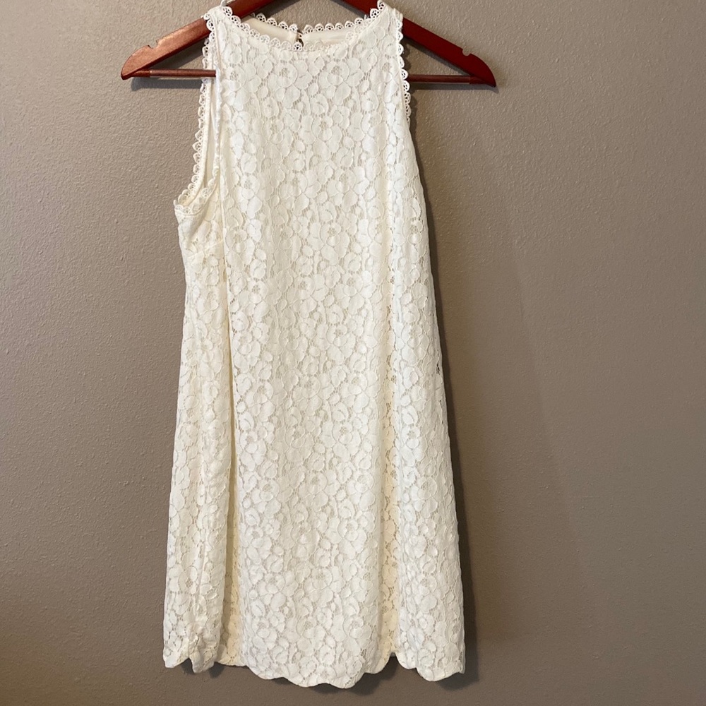 White Florally lace dress